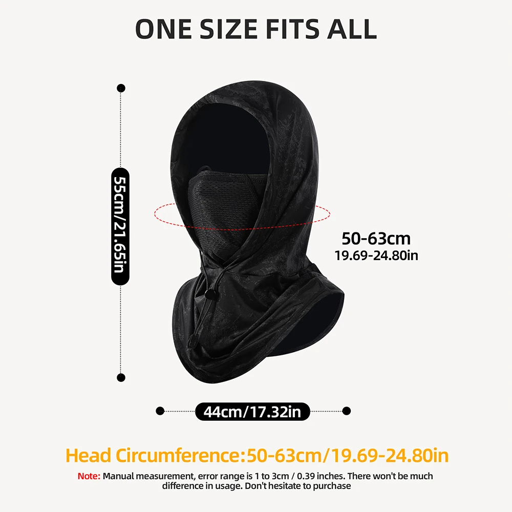 3-in-1 Kühlende Balaclava UV-Schutz Vollgesichtsmaske Kapuze Schnelltrocknende Sport-Kopfbedeckung für Outdoor-Aktivitäten wie Angeln, Radfahren, Wandern, Camping – Detail 2