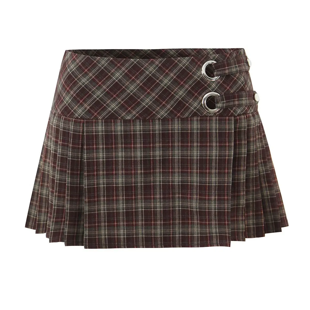 Women's fashion-inspired plaid skirt   270O