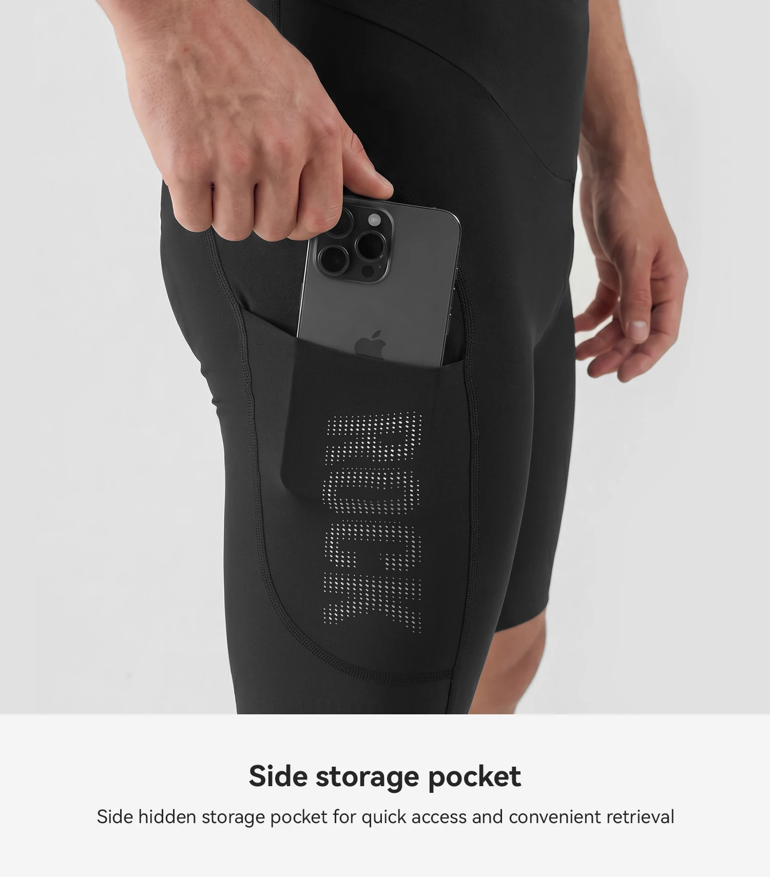 ROCKBROS Herren-Radlerhose, Sommer, 3D-Druck, mit integriertem Polster, antibakterielle, atmungsaktive Fahrrad-Latzhose. – Detail 18