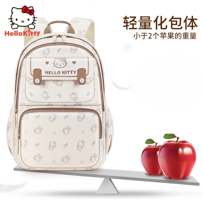 Sanrio New Hellokitty Schoolbag Female Student Cartoon Cute Children Lightweight and Large Capacity Good-looking Backpack