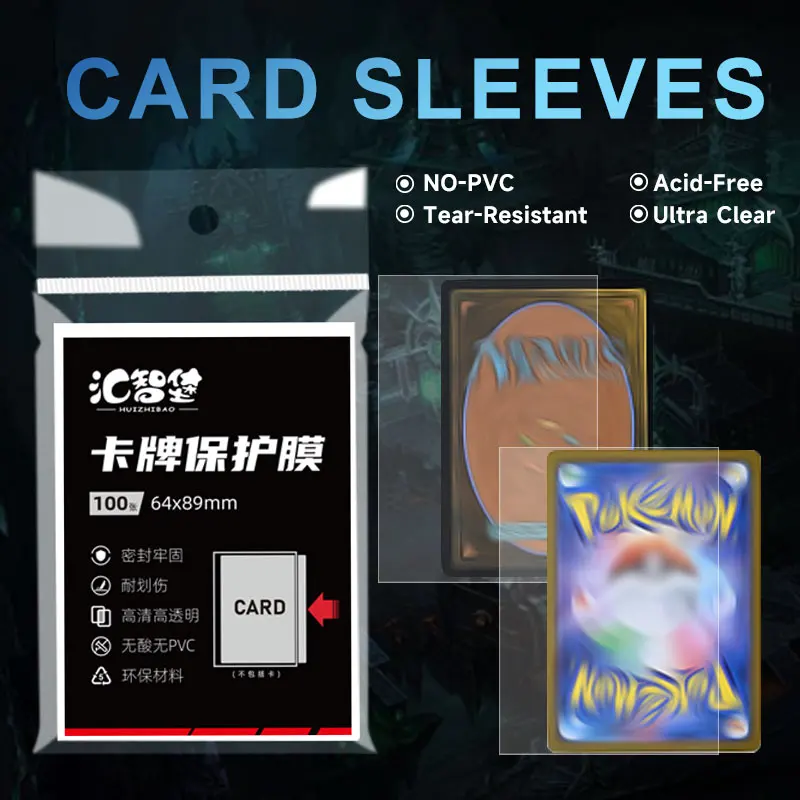 64x89mm Clear Transparent Playing Card  Sleeve for Pokemon magic One Piece cards MTG TCG PKM cards Can be paired with sleeves