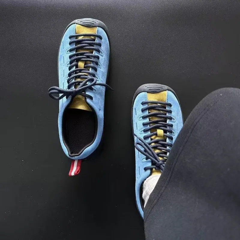 New Arrival Retro Anti Slip Men's Sports Shoes Versatile Low Cut Men's Walking Shoe Leather Comfortable Men's Running Shoes