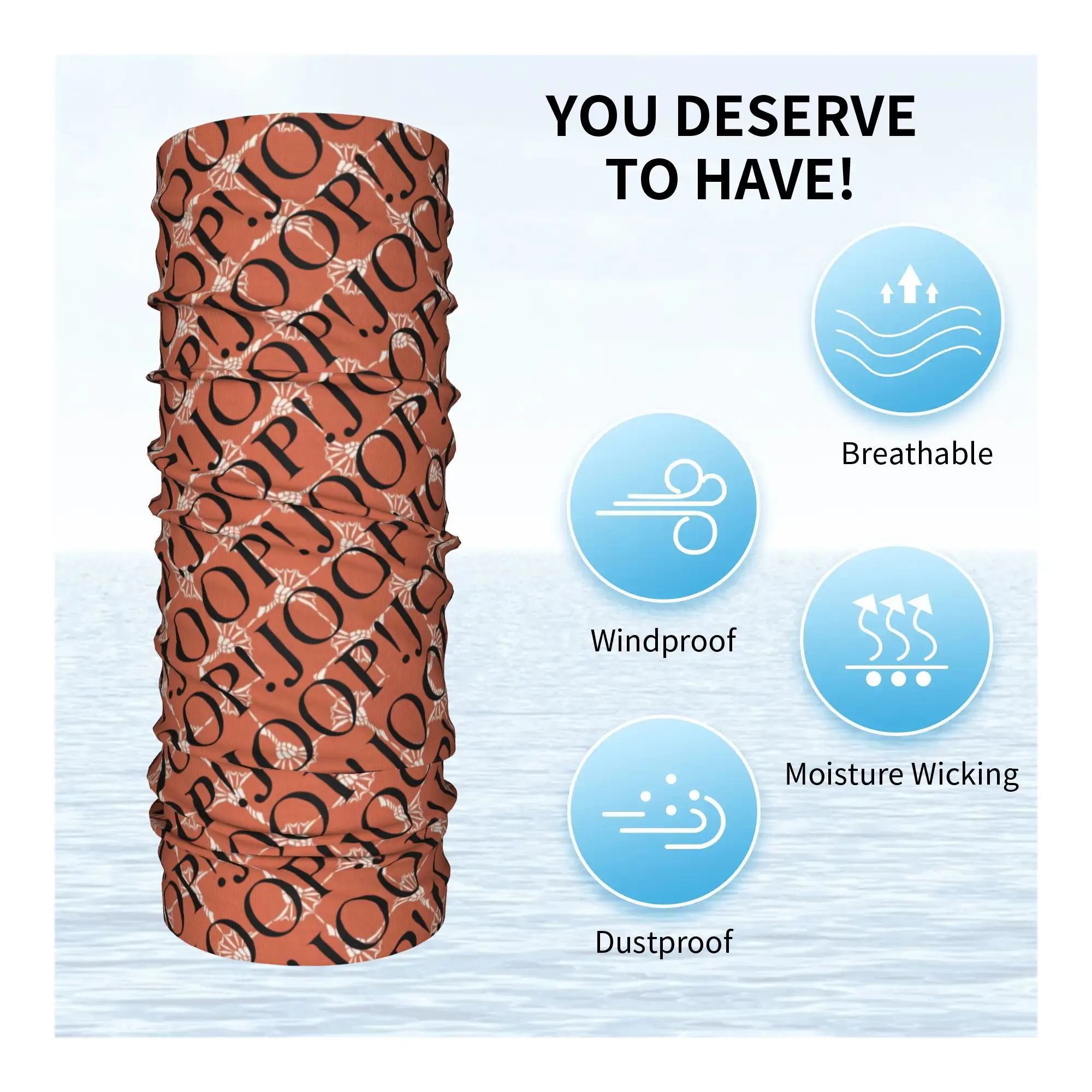 مخصص مطبوعة J-Joops شعار باندانا الشتاء الرقبة أدفأ الرجال يندبروف التفاف الوجه وشاح للتزلج الكلاسيكية نمط الجراب عقال