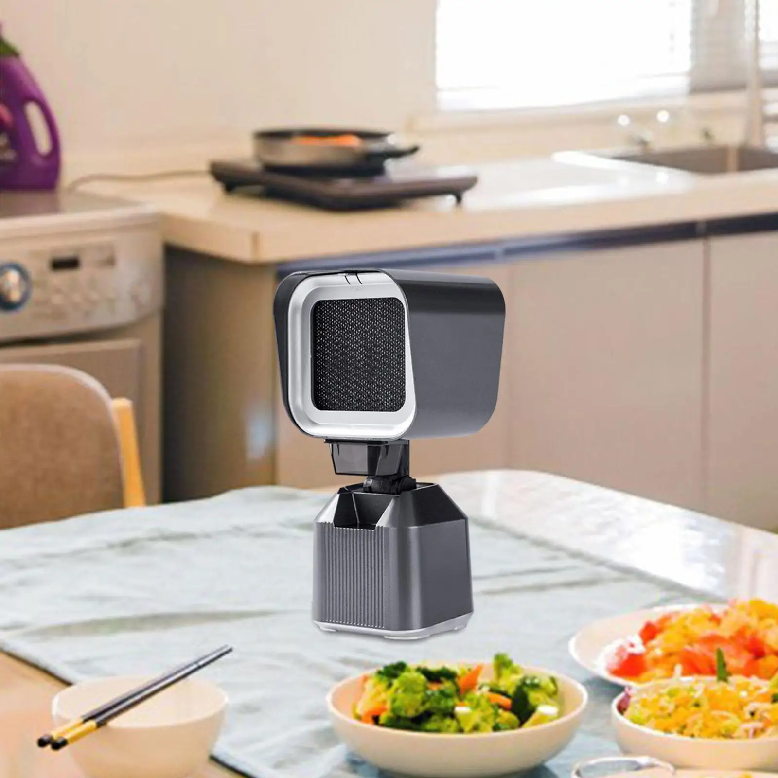 Desktop Cooker Hood com adaptador UE, filtro lavável ajustável, Extrator de mesa, Hot Pot, Exterior, Interior, Cozinha, Dormitório, Churrasco