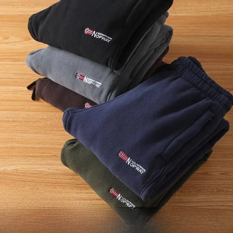 

Nordic High-End Outdoor Thiened Fce Winter Thermal Insulation Men Women Sweatpants Anti-Cold Casual Pants Polyester Fiber