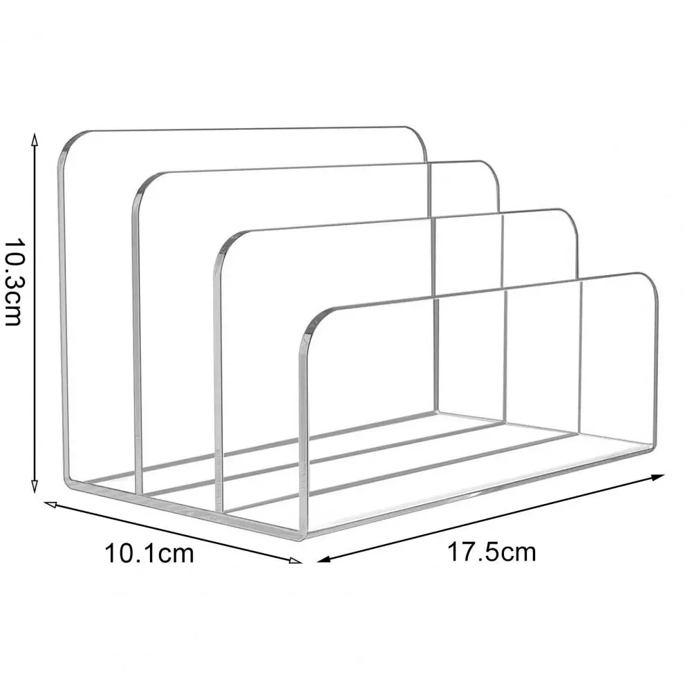 Portalettere Organizer per posta portalettere a 3 scomparti portadocumenti verticale trasparente organizzatore da scrivania in acrilico forniture per ufficio