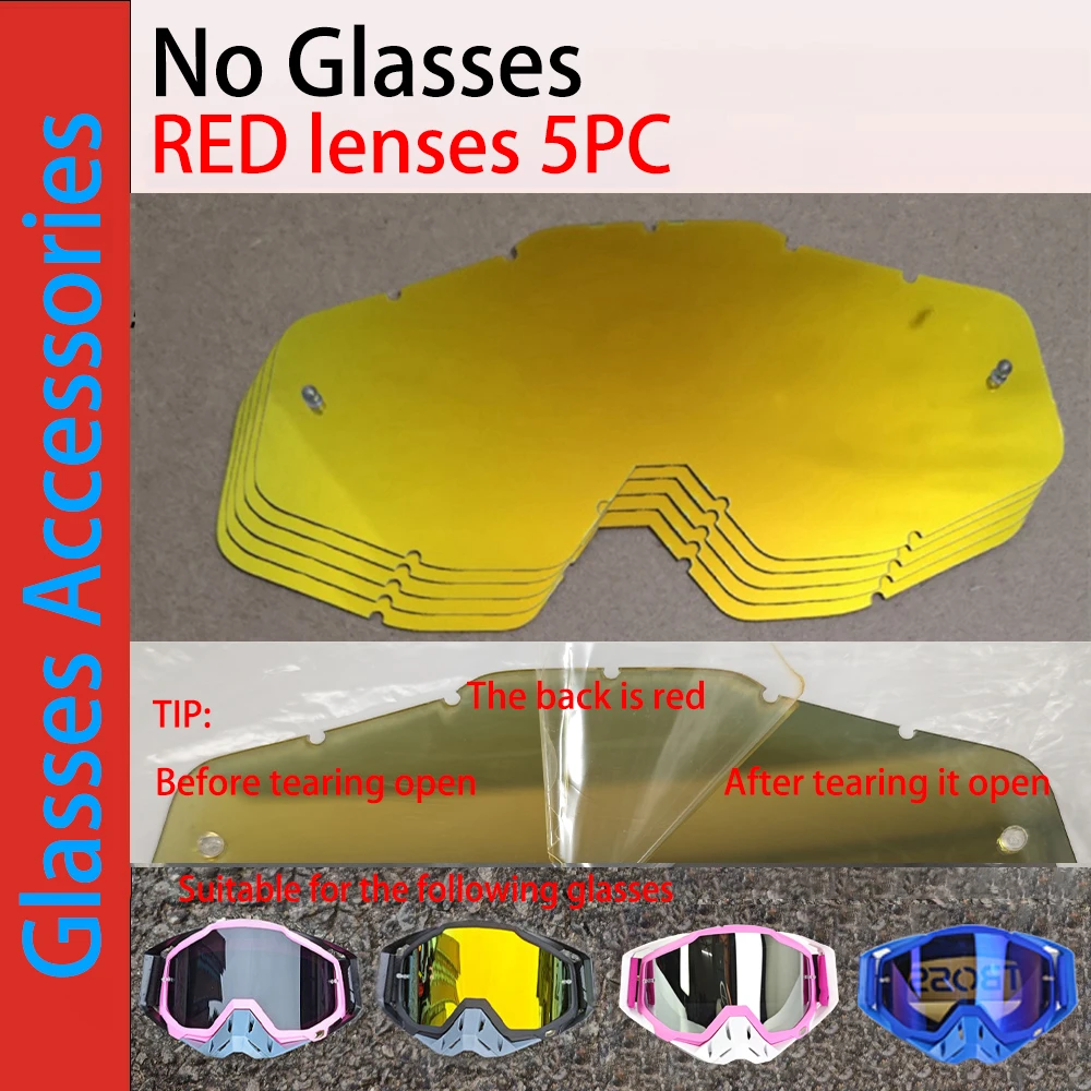 

Motocross Accessories Glasses Bag Replacement Lenses Clear Spare Lenses Safety Quick Disassembly Lenses Glasses Equipment Clear