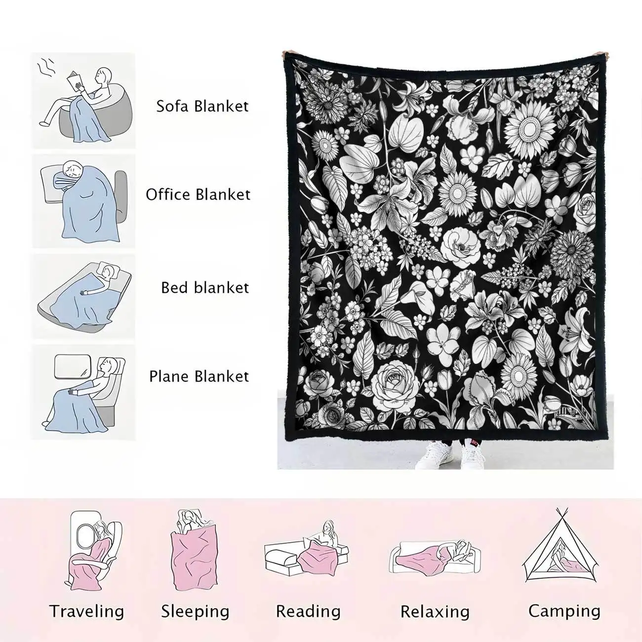 Handmade Multifunctional Soft Painting Blanket DIY Coloring Blanket New Fashion Color Painting Coloring Blanket XDP