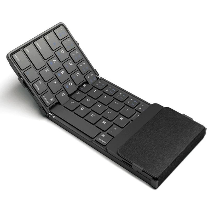 1 PCS Foldable Bluetooth Keyboard Tri-Folding Wireless Keyboard ABS With Touchpad Rechargeable Keyboard For Windows IOS Android