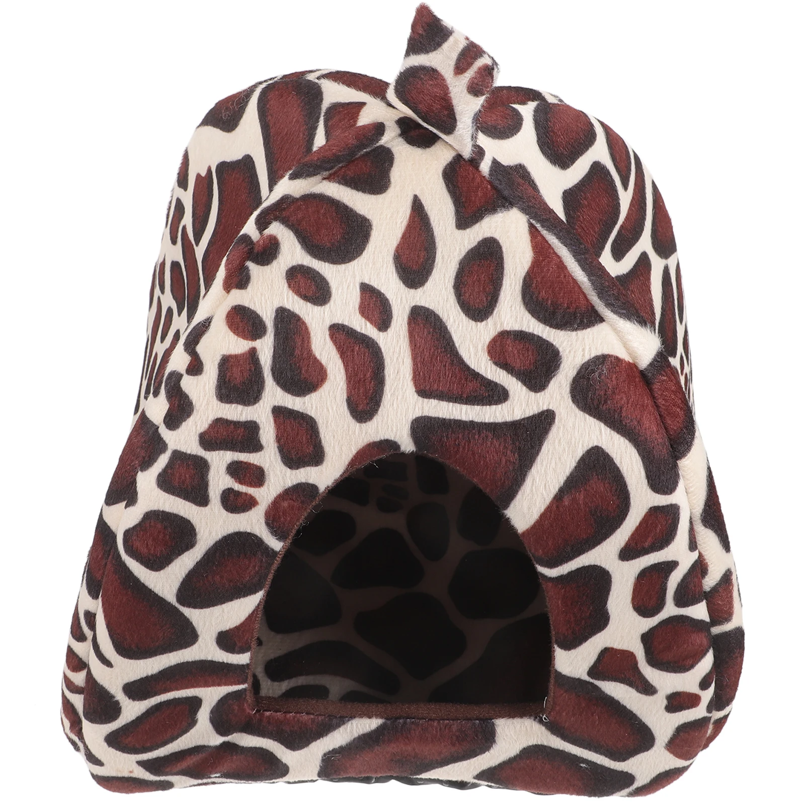 

Hamster Nest Small House Leopard Pattern 26x26cm Safe Soft Pet Sleep Hideout Warm Play Practical Household Hedgehog Supply Small