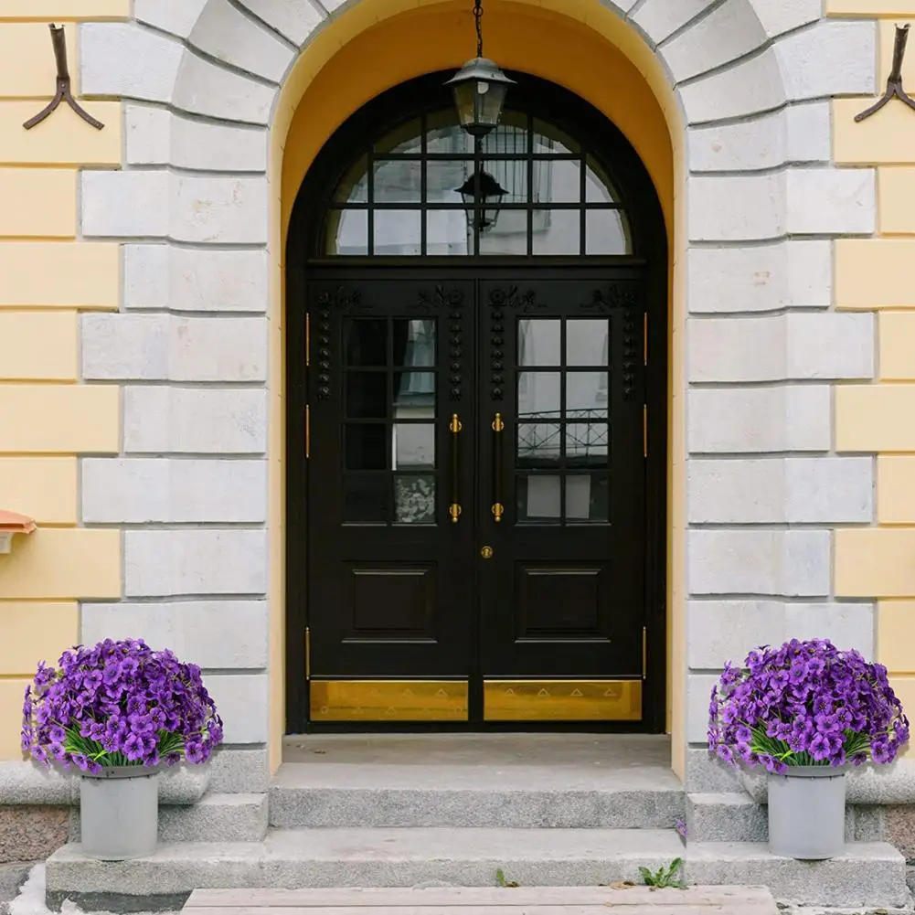 Vibrant Artificial Plants Artificial Plants Uv Resistant Artificial Violets Bundle Flowers for Outdoor Indoor Home for Window