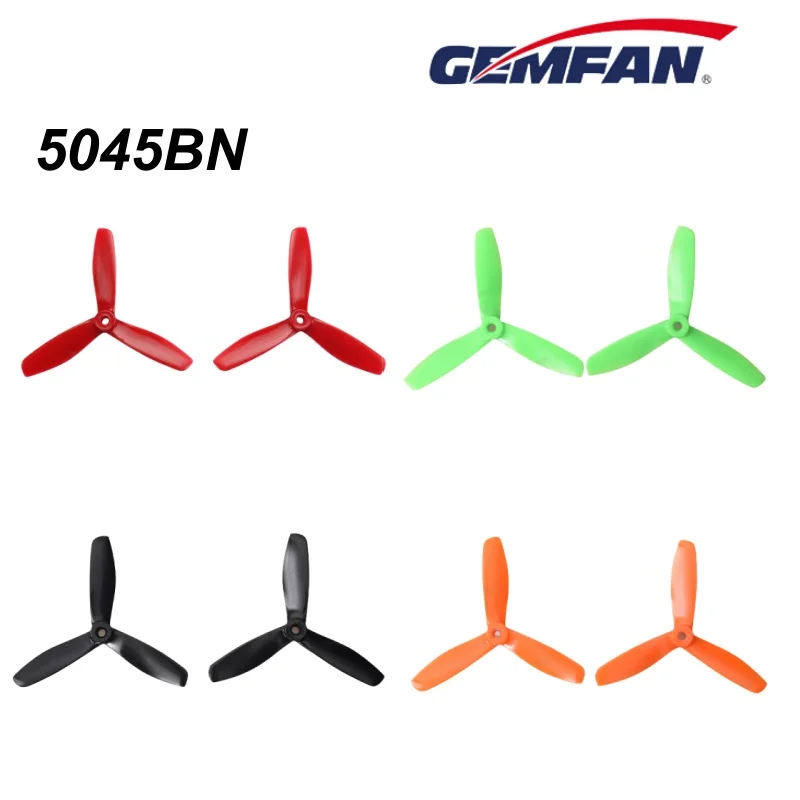 4PCS/Lot Gemfan Bullnose Polycarbonate 5045 3-Bladed Propeller (2CW+2CCW) For RC Multirotor Drone