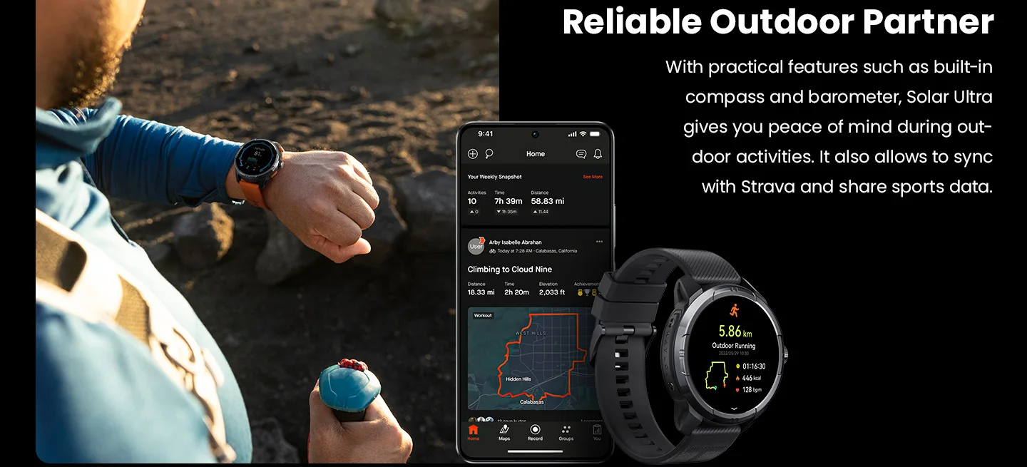 HF009 HAYLOU Solar Ultra GPS Smartwatch 1,6 Zoll AMOLED 5-Satelliten-GPS-Positionierung 170 Sportmodi Sprachanrufe Smartwatch 5ATM – Detail 13