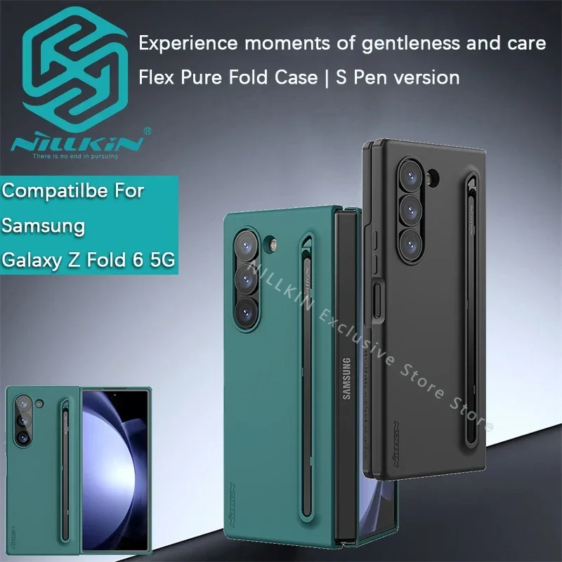 

Nillkin For Samsung Galaxy Z Fold 6/Z Fold 5/W24 Flex Pure Fold Case (S Pen version) Liquid silicone protective cover phone case