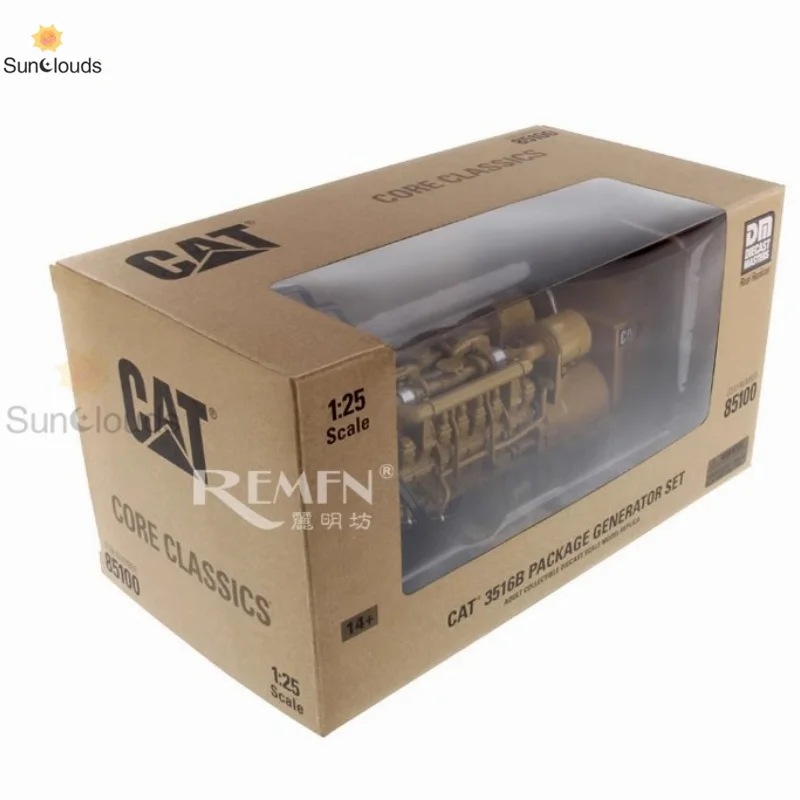 DM Caterpillar CAT 3516 B conjunto de generador de motor vehículo de ingeniería de aleaciones modelo 1:25 85100C modelo fundido a presión coche de juguete y colección