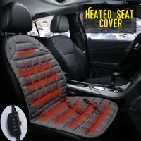 12v Universal Car Front Electric Seat Heated Cover Heater Cushion Temperature Controller Winter Warmer Pad Black/Grey/Blue/Red