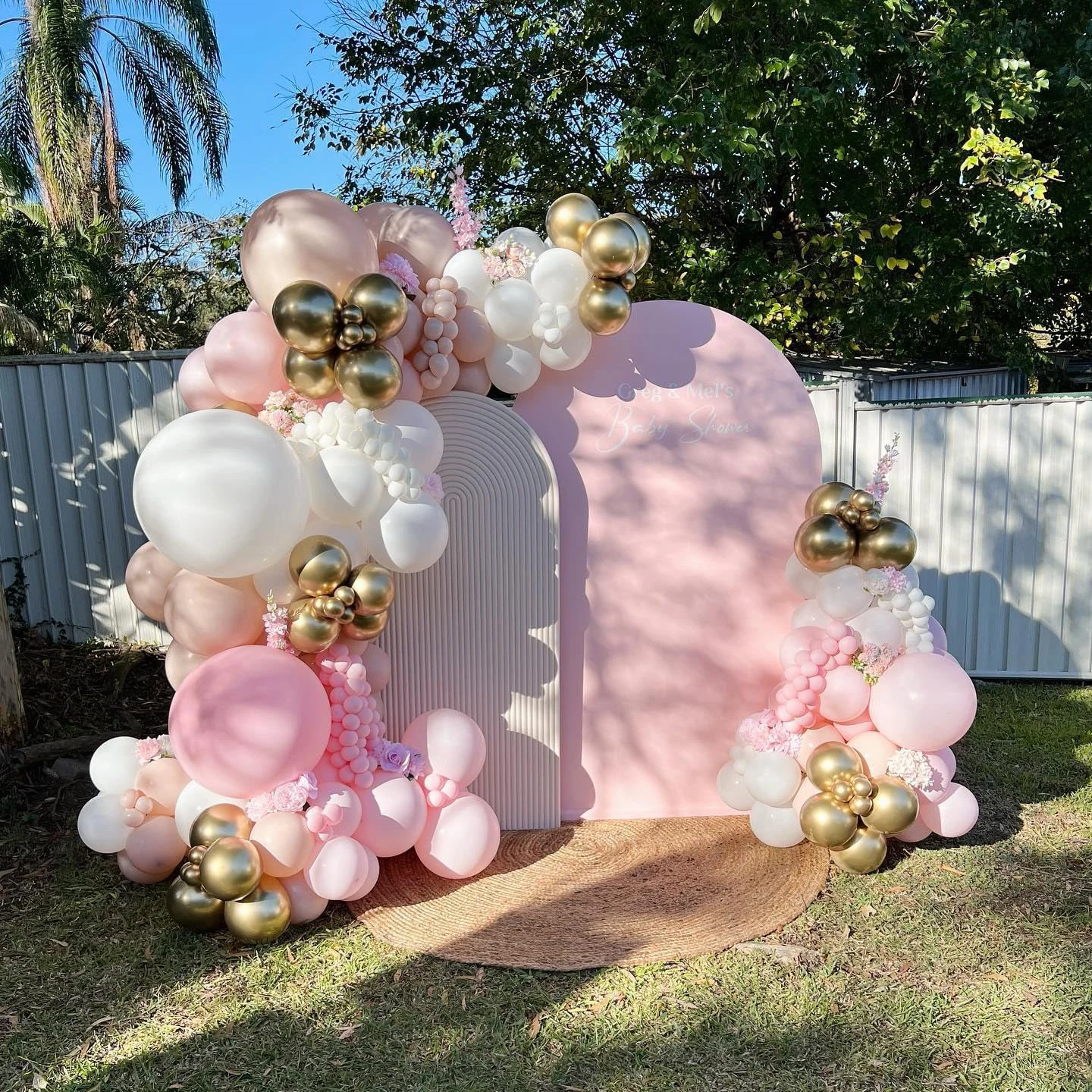 111pcs Pink and White Balloon Arch Kit,Pink and Gold Balloon Garland Pastal Pink White Gold Confetti Balloons for Girls Birthday