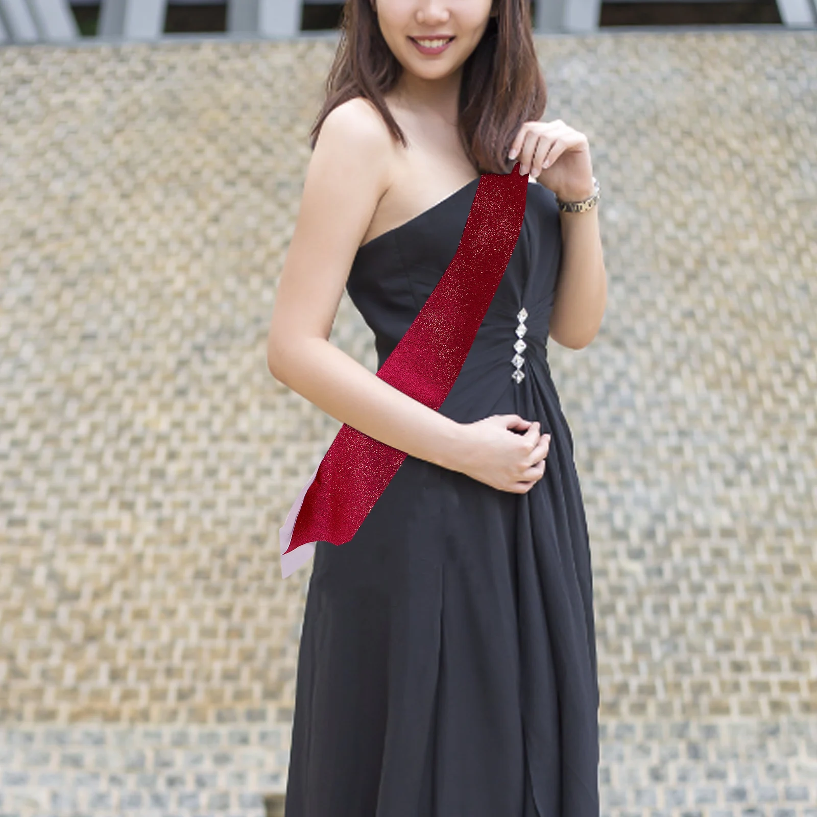 

4pcs Glitter Sash Blank Shoulder Strap For Birthday Homecoming Shower Graduation Wedding Party Decorations Supplies