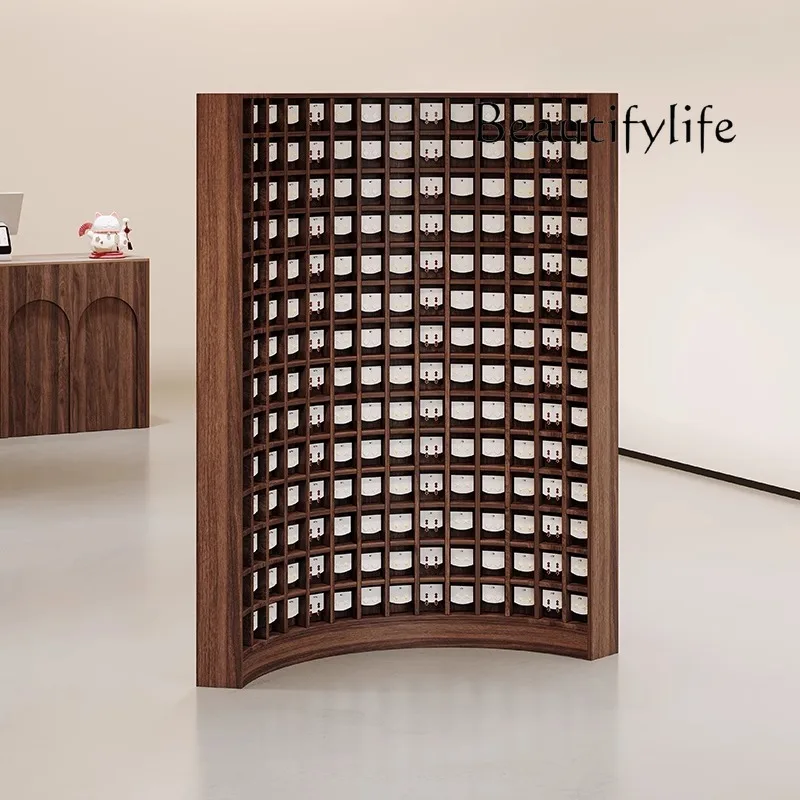 

Solid wood double-sided jewelry store display cabinet, necklace rack, hairpin display rack, ornament, Nakajima cabinet.