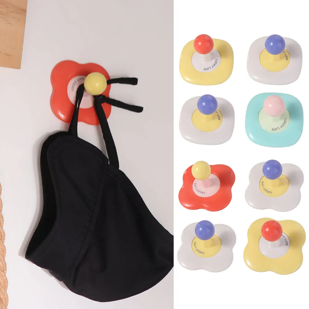 Компактные крючки для цветов дофамина, без следов, сверхпрочные клейкие крючки, скрытый дизайн, надежный держатель для ключей без сверления