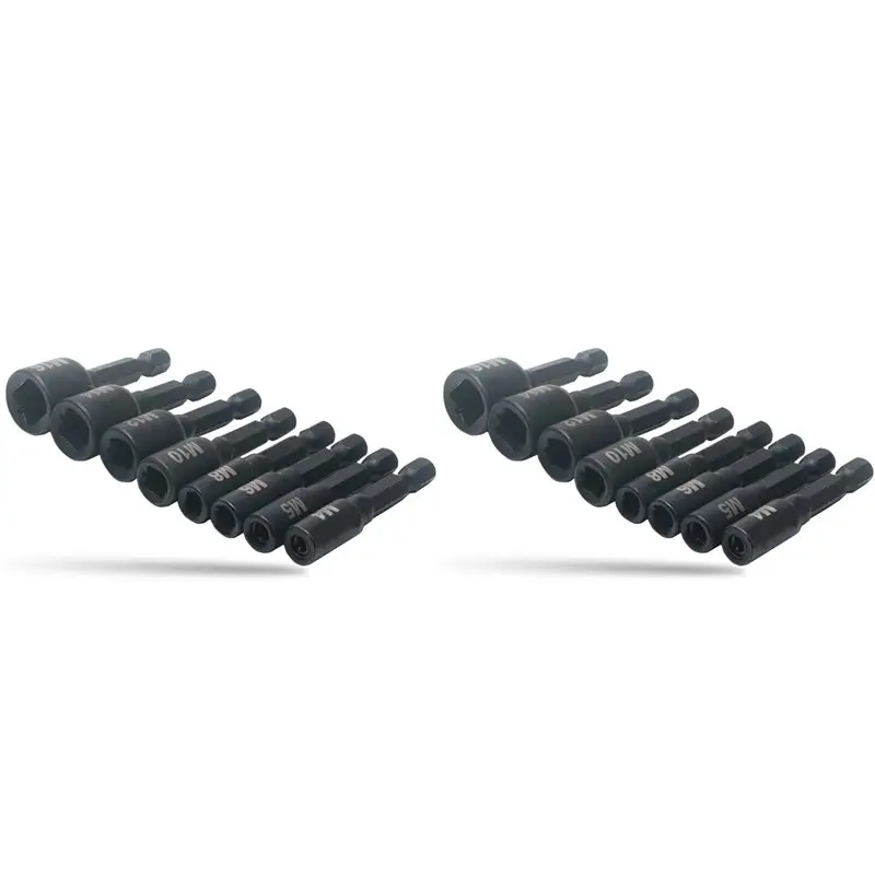 

N04R 16 шт. переходник для метчика с шестигранным хвостовиком 1/4 дюйма, винт с метрической вилкой, инструмент для нарезания резьбы для электрической дрели-M16