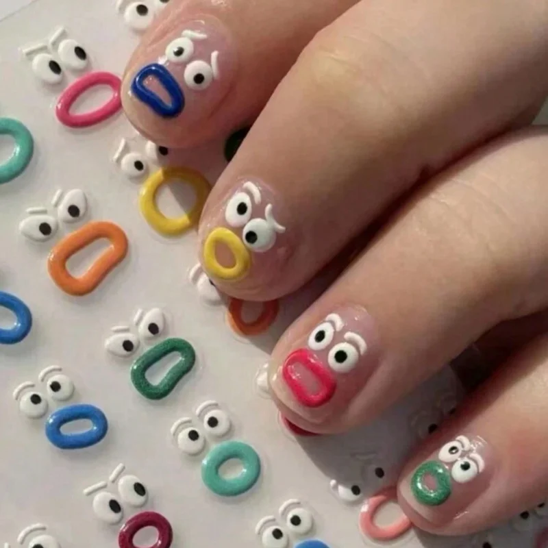 2A monster-shaped decorative sticker，Nail art stickers，Send a gift of nail care products