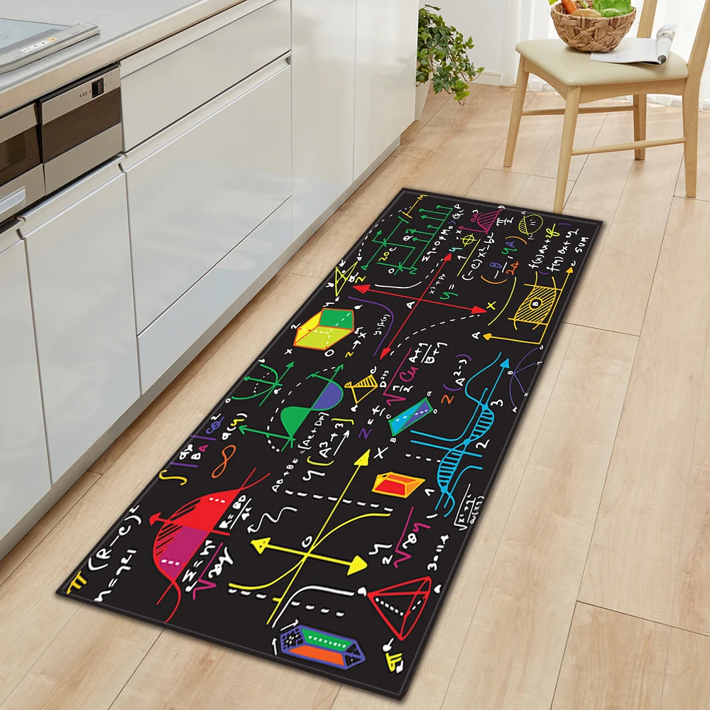 Kitchen Mat Home Balcony Bath Entrance Doormat Living Room Floor Decoration Carpet House Bedroom Door Hallway Non-Slip Foot Rug