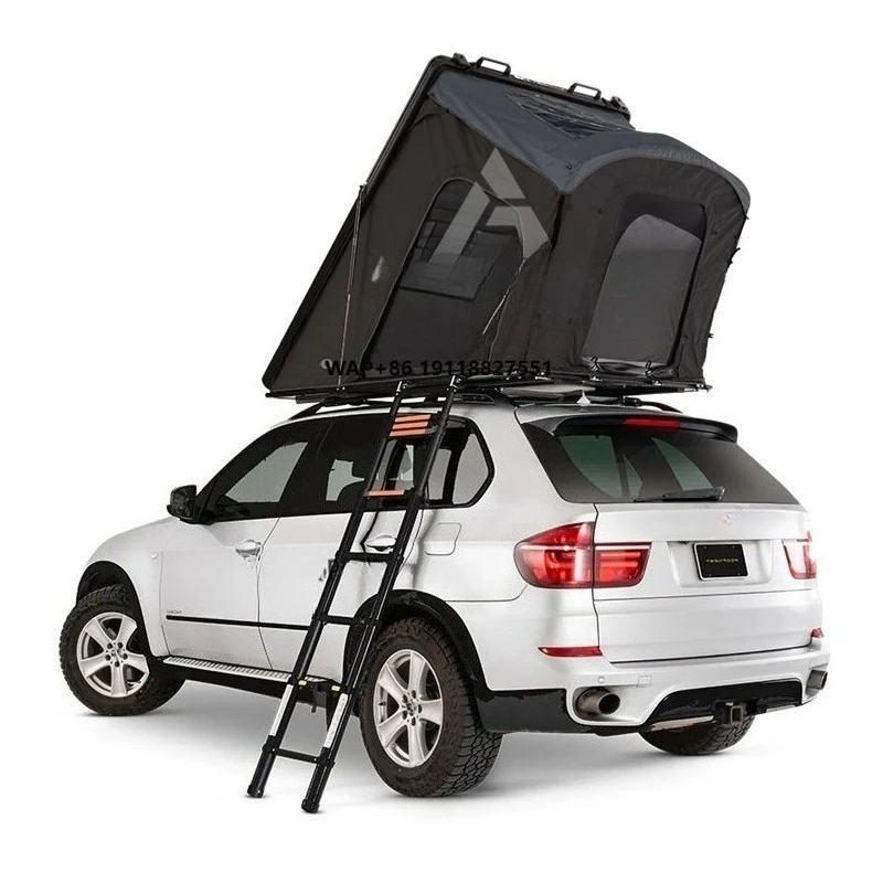 

Premium Certified Hard Shell Roof Top Tent with X-Hinge & Roof Rack 4 Person Rooftop Camper for SUV and Family Overland