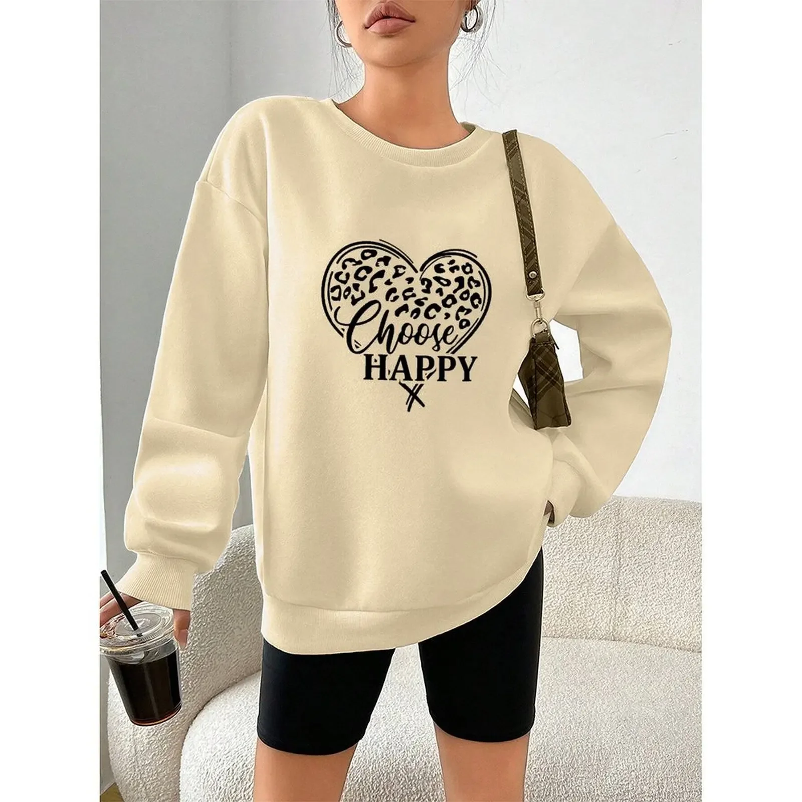 

Daily Use Holiday Outfit Casual Velvet Long Sleeve Casual Round Neck Sweater Autumn Fashion Brand New Condition