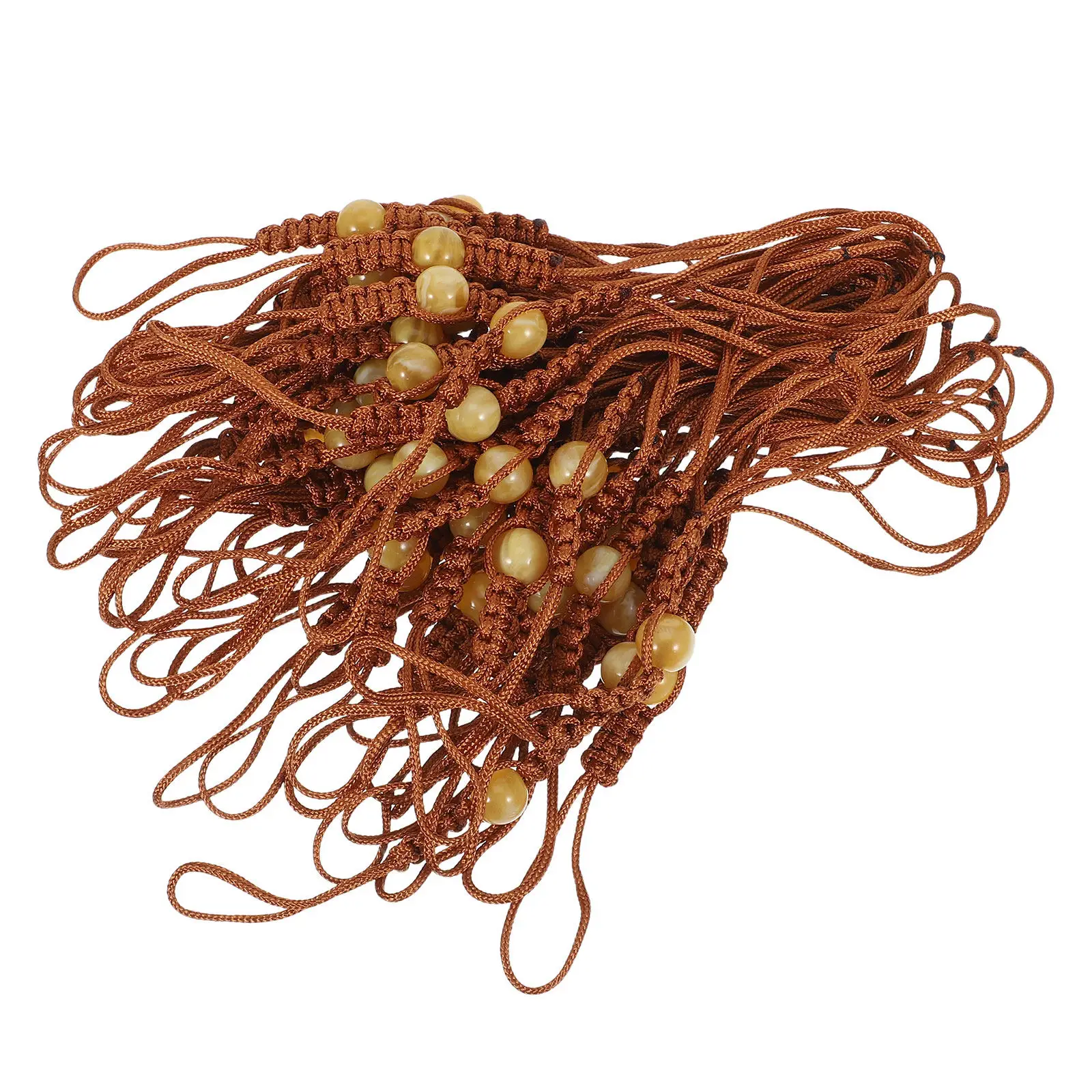50Pcs Lid Retaining Cord Hand Woven Teapot Lid Leash Secure Fastening for Clay Porcelain Iron Glass Teapots Tea Ceremony Utensil