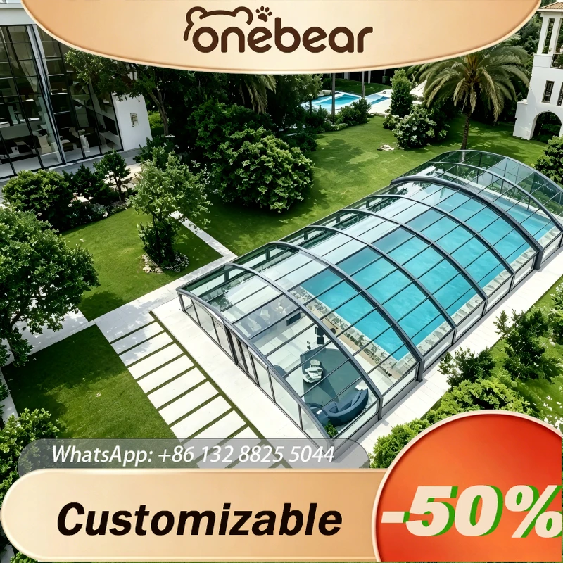 Any Size Custom Aluminum Child Safety Pool Cover Manual Automatic Roller Type Home Outdoor Swimming Pool Protective Cover