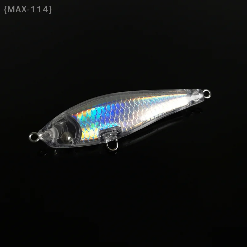 【MAX-114】New High Quality Transparent Road Runner Bait 3D Inner Laser Slow Sinking 7g Pencil Bait Blank Body For Easy DIY 【WX】
