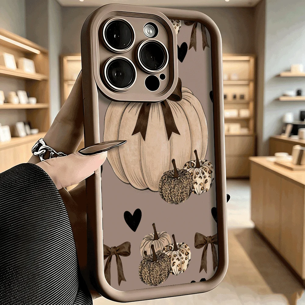 Funda de Teléfono Flexible Antiarañazos de TPU con Diseño de Corazones de Leopardo y Calabaza, Antigolpes, para Honor X9 X8 X7 X6 Smart 600 400 300 200 Pro Lite