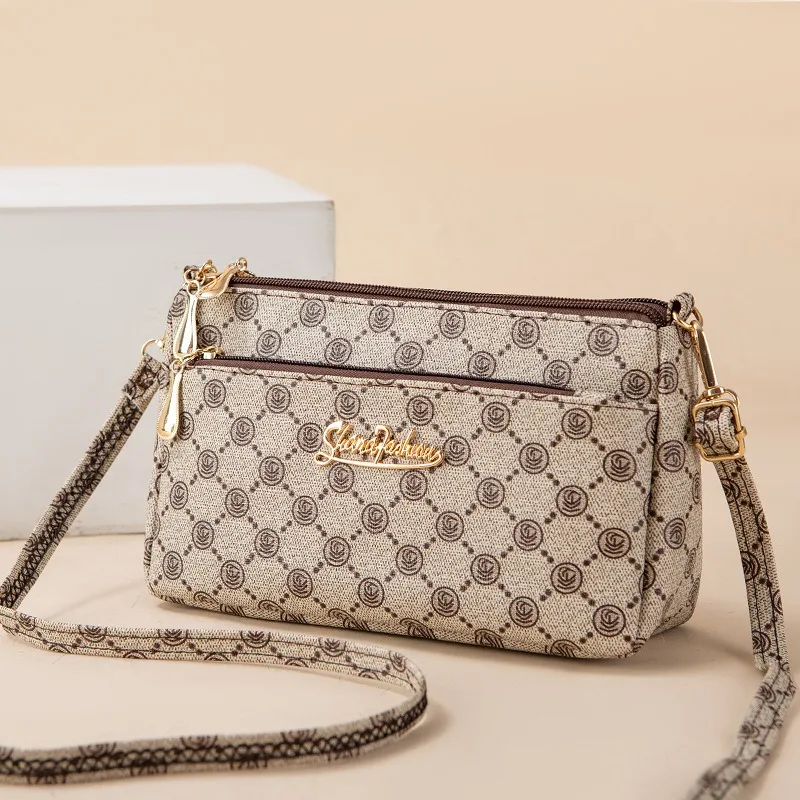 

Новая женская сумка-мессенджер, модная ретро-сумка через плечо для женщин среднего возраста, женская сумка с классическим цветочным принтом