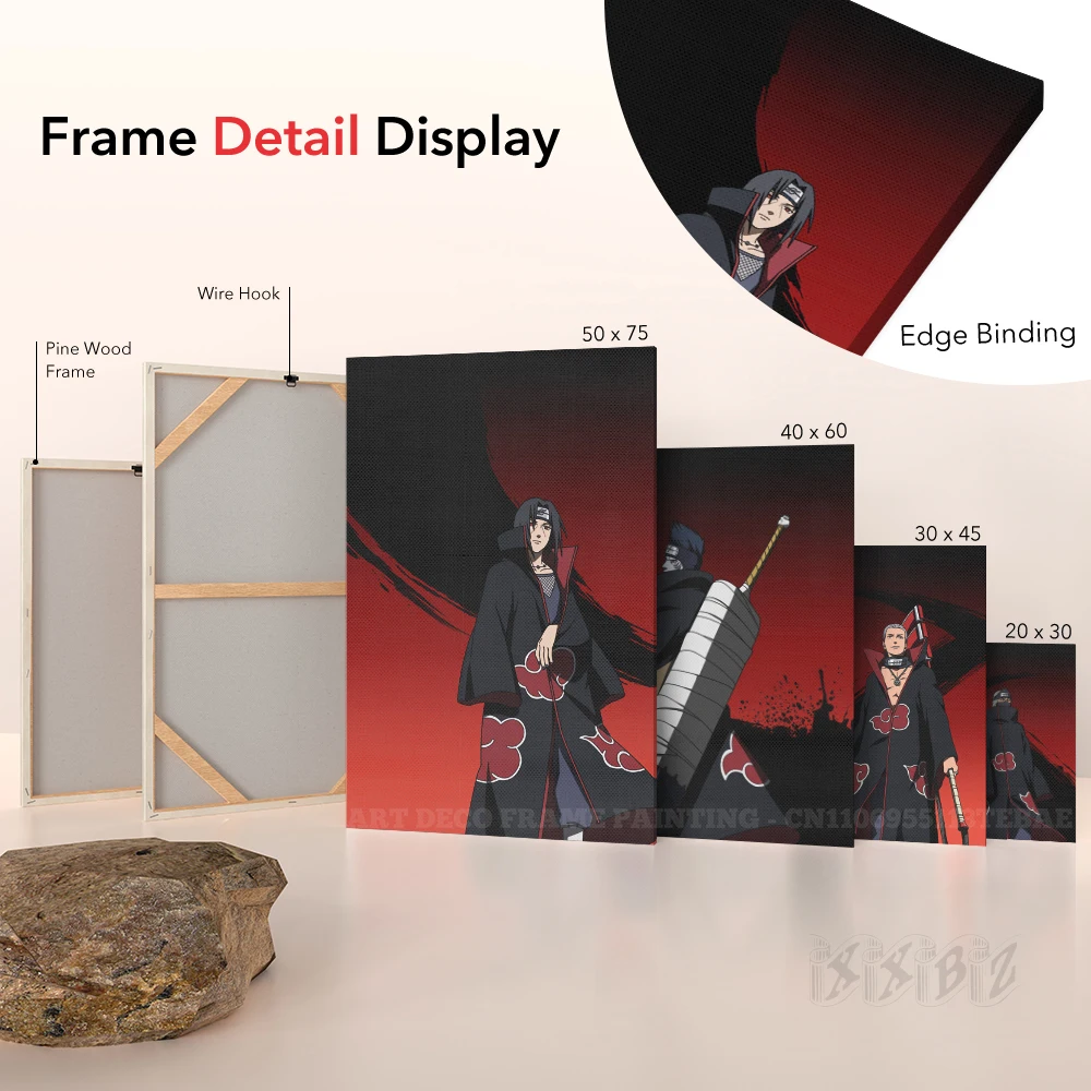 HD يطبع ديكور المنزل اللوحة الداخلية مع الإطار المشارك غرفة المعيشة جدار الفني الديكور قماش صور ل أنيمي ناروتو #4