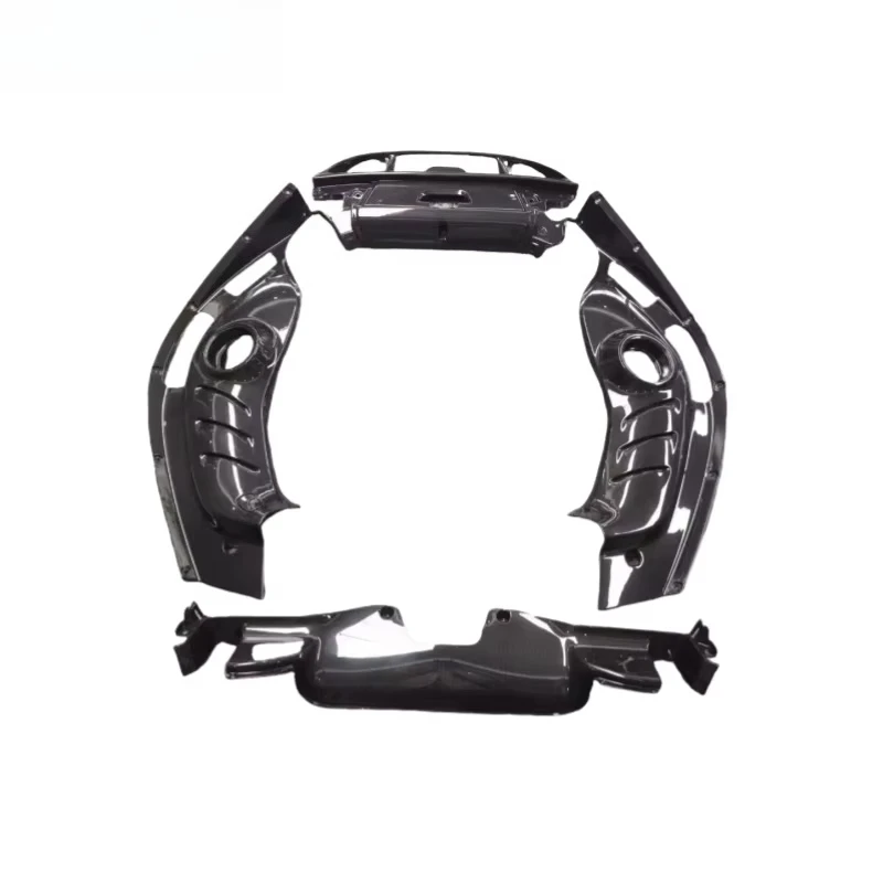 Dry Carbon Fiber Replacement Parts Car Interior Engine Bay Cover Set for F-errari 296 Perfect Fitment