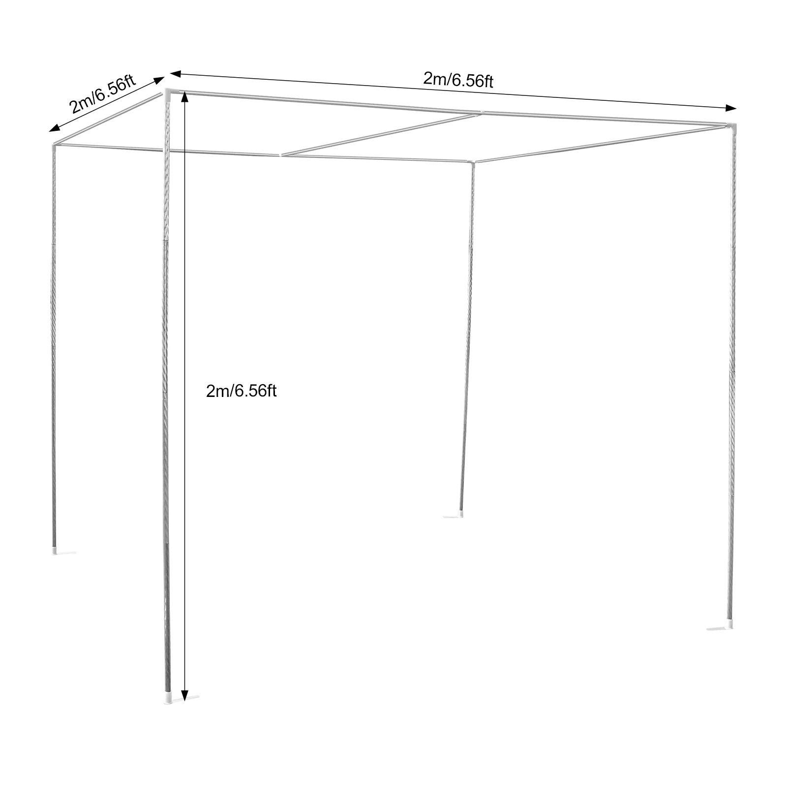

Кронштейн для навеса для кровати (2*2*2 м) 4-угловая занавеска с москитной сеткой для кровати, подходит для кронштейна для кровати, декоративная для спальни
