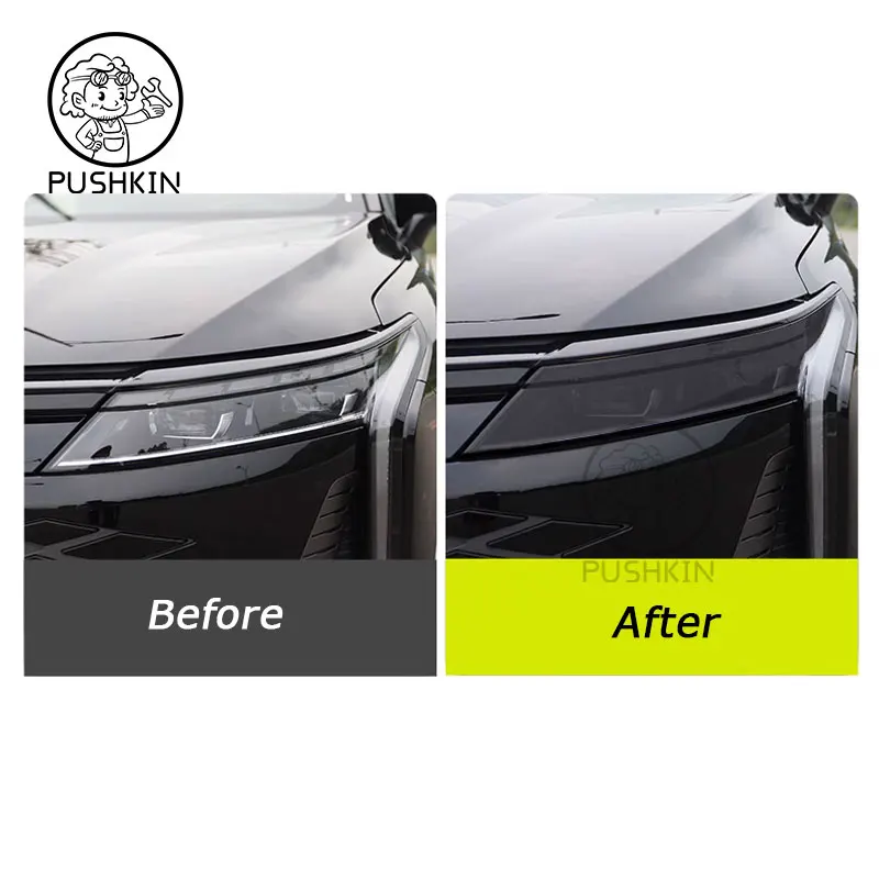 Headlamp Car Styling Sticker For Chery Exeed RX 2023 2024 Headlamps TPU Smoke Black Headlights Protector Film Accessories