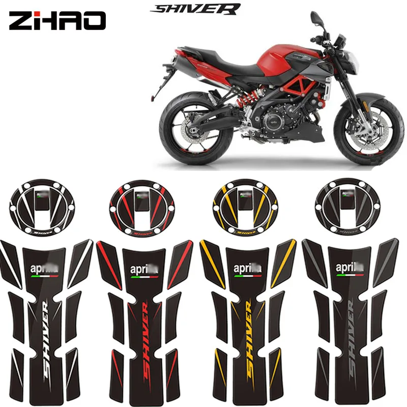 Motorcycle For Aprilia shiver 750 900 Universal Case Protector Racing High Quality Sticker Gel Fuel Oil Tank Pad Fish Bone