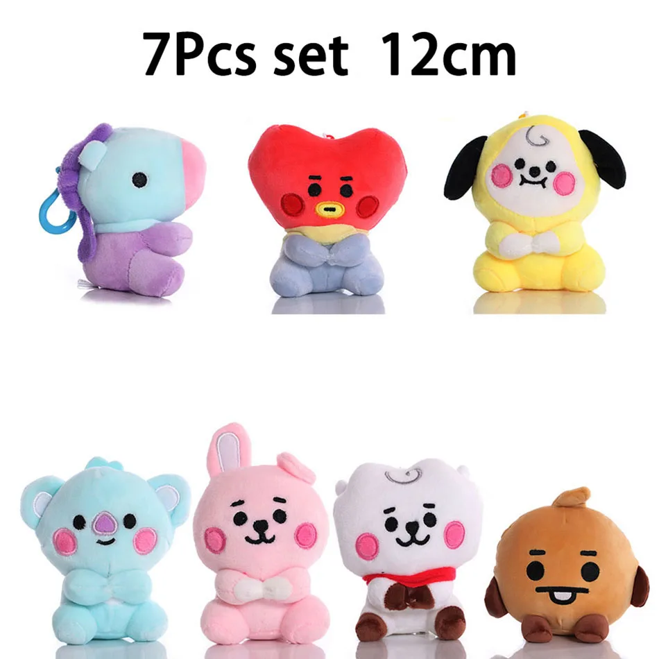 Heißer B-T-21 Plüschtier-Rucksack-Anhänger: Tata, Koay, Shooky, Mang, Cooky Cartoon-Tierfigur für Schlüssel, Handy und Büro – Perfektes Geschenk für Freunde