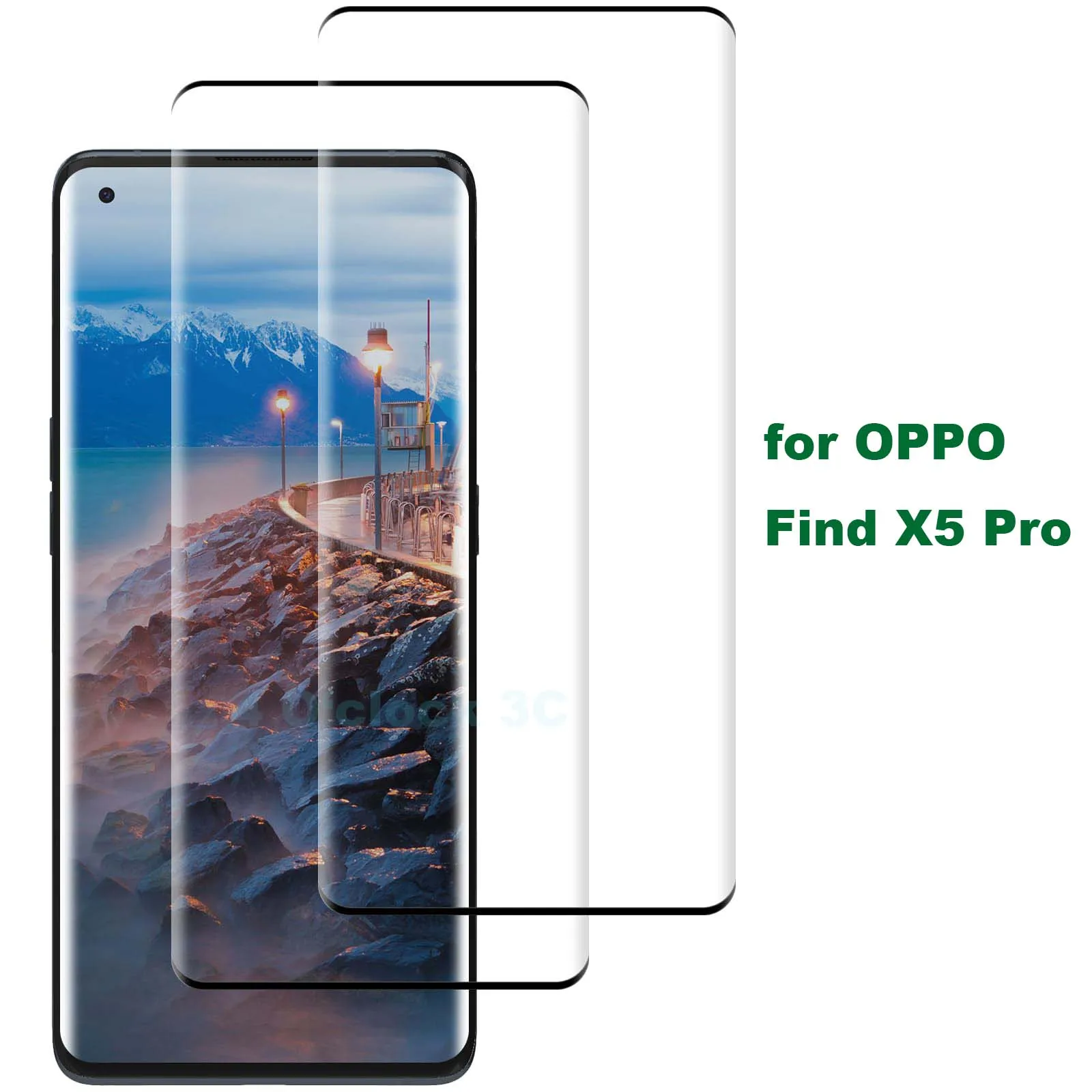 

3D изогнутое закаленное стекло для OPPO Find X5 Pro, защита экрана, бесплатная доставка, HD 9H, прозрачное, ультрапрозрачное, защита от царапин