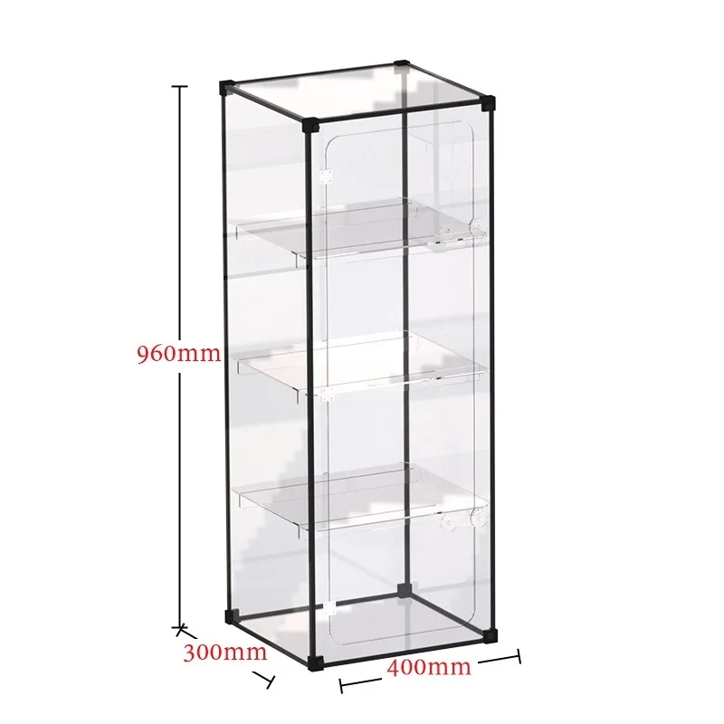 Figure glass cabinet transparent gift cosmetics prize model display cabinet