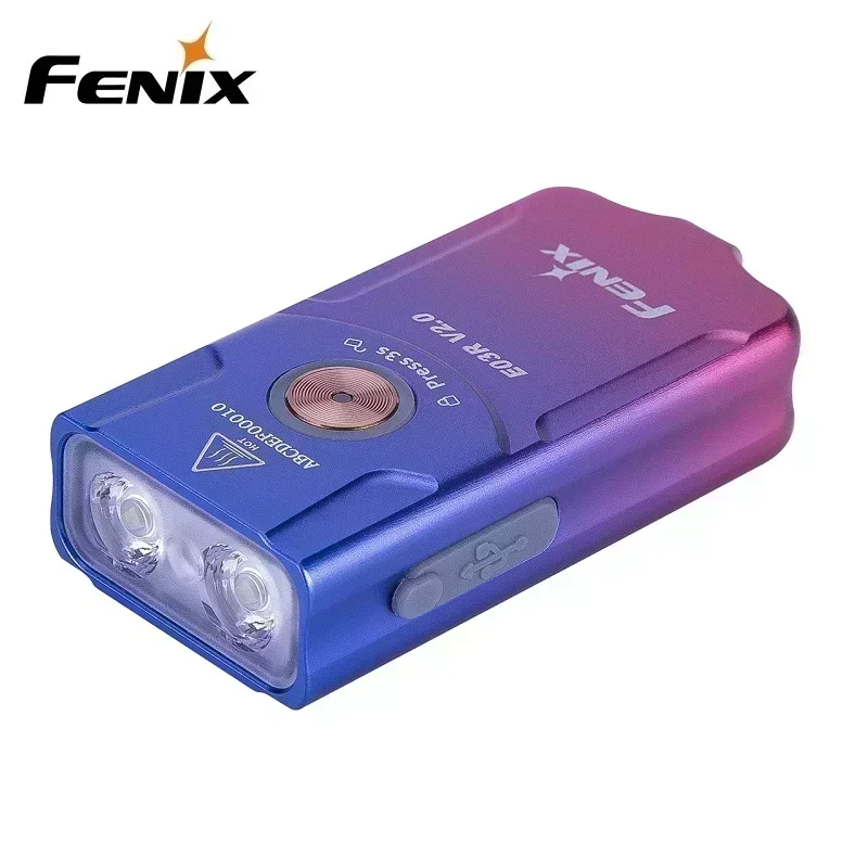 FENIX E03R V2.0 Festival Edition mini Keychain Flashlight 500 lumens Built-in 400mAh Battery USB Type-C charging EDC Light