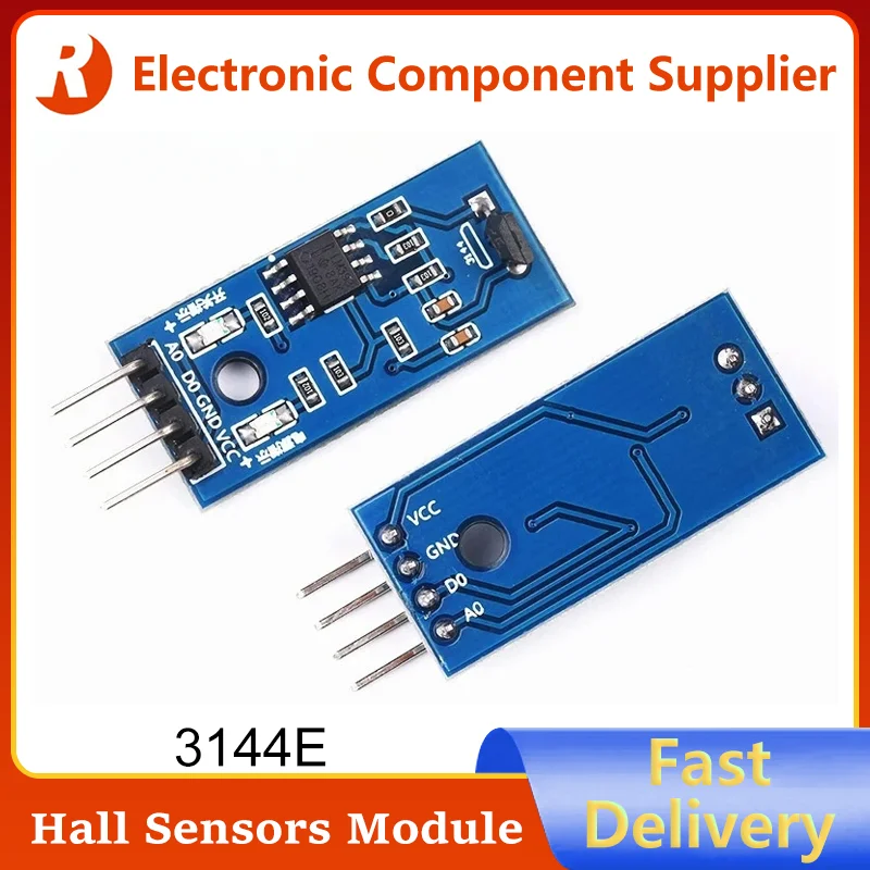 5PCs 3144E 3144 Hall Sensor Module Hall Switch Speed Magnetic Swiches Speed Counti NEWng Sensors Module For arduino Smart Car