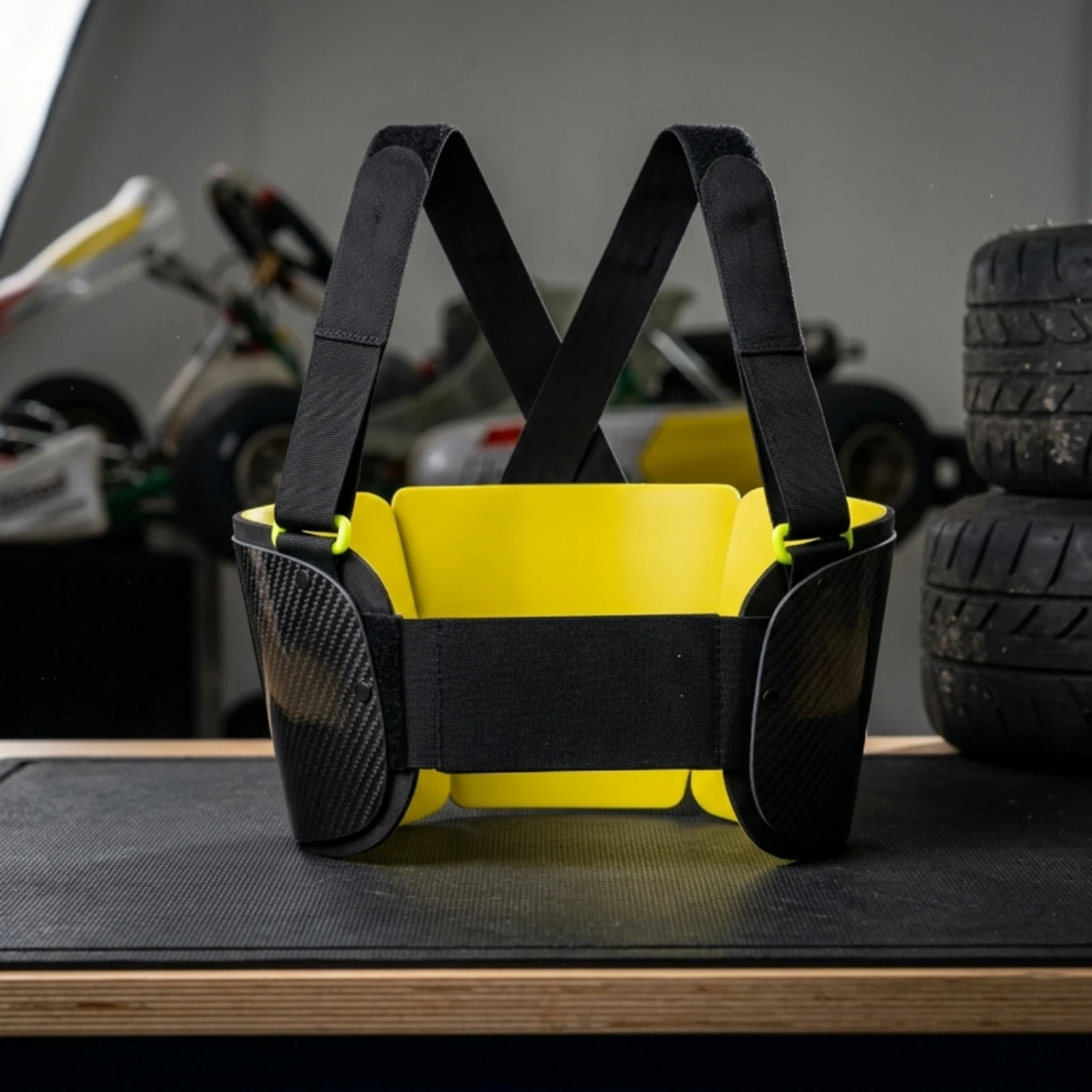 Karting Rib Protector Curved-Around Karting Chest Protector Body Guard Adjustable Safeguarding Gear Lightweight for Kart Racers
