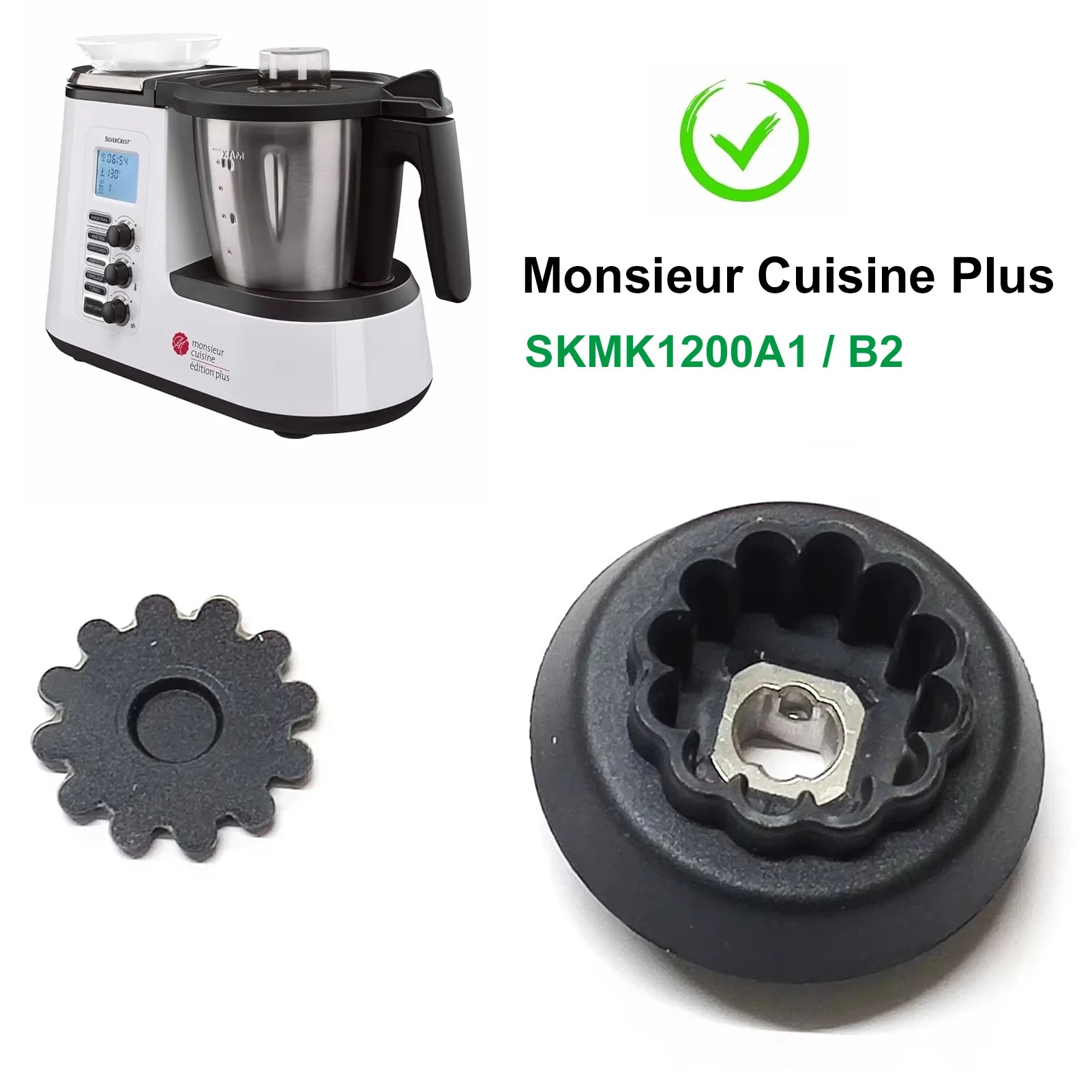 Conector para Monsieur Cuisine Plus A1/B2, pieza de repuesto de guía de acoplamiento de 12 dientes