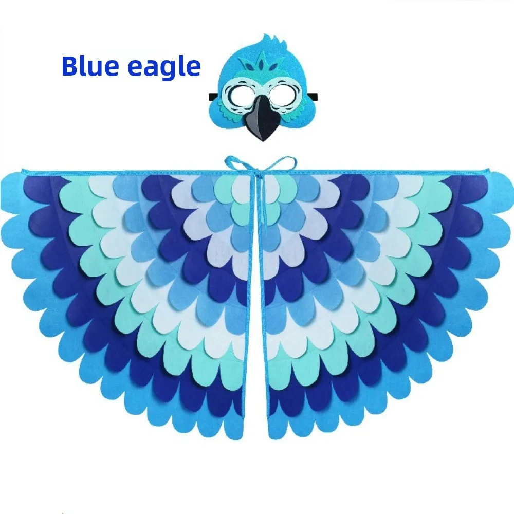 Creatieve vilten doek Halloween mantel met masker vogelvleugels uil Halloween kinderen kostuum cosplay gewaad cape masker set kind geschenken