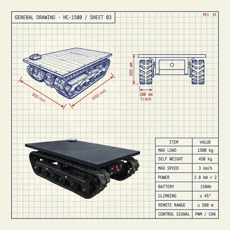 Ultra-compact Loading and Cargo-carrying Mini Electric Chassis Electric Platform Suitable for Small Spaces with Remote