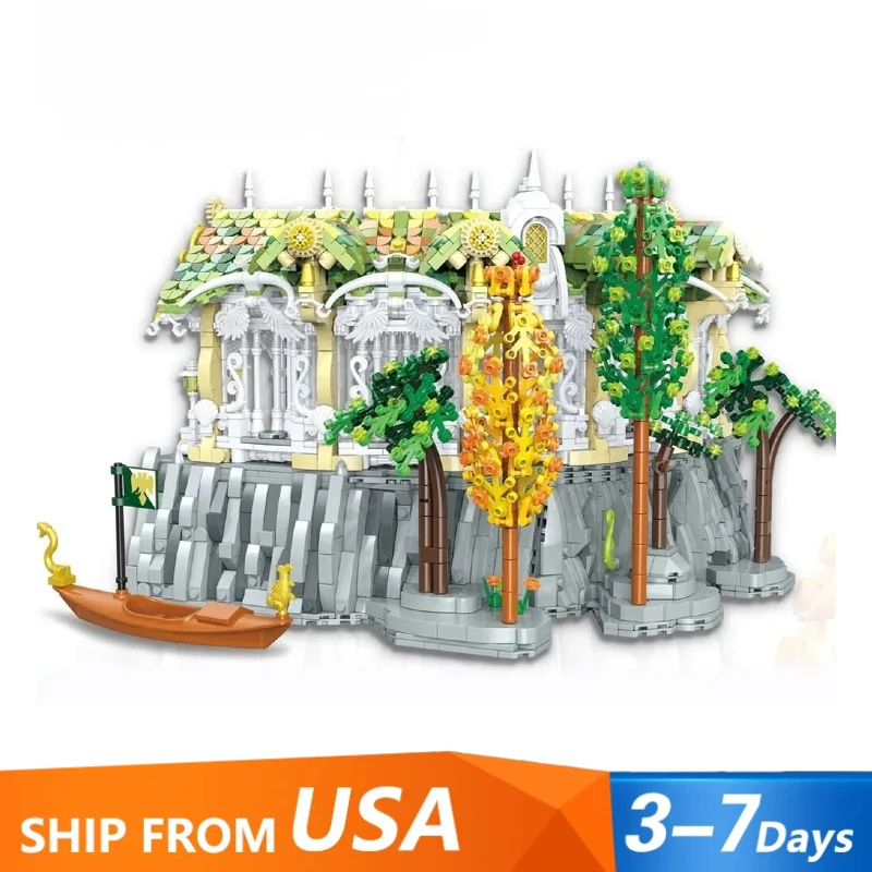 Anneaux de seigneur du film MOC, blocs de construction, galerie de vue, modèle modulaire, briques, jouets d'assemblage pour adultes, cadeau de noël, 3950 pièces