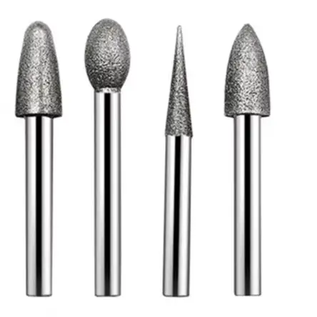 

20pcs 6mm Shank Electroplated-Diamond Grinding Head Set For Jade Crystal-Glass Amber Stone Carving Polishing Burr Removal Tool